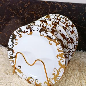 Dinnerware ceramic plates (custom design) set of 6 pcs